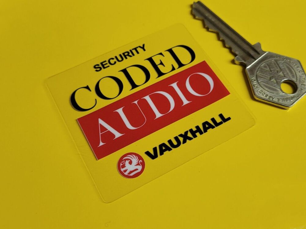 Vauxhall Security Coded Audio Window Sticker - 2.5"