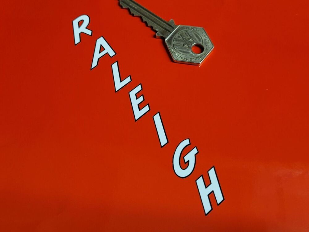 Raleigh Vertical Outlined Cut Text Sticker - 5