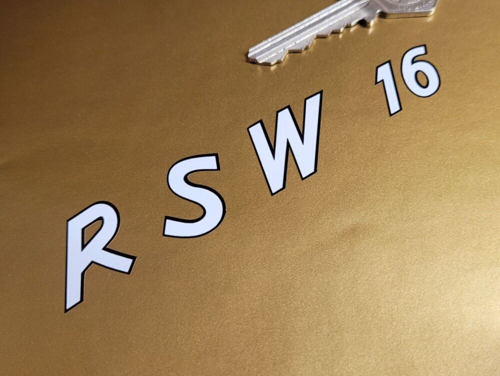 Raleigh RSW 16 Outlined Cut Text Sticker - 4.5