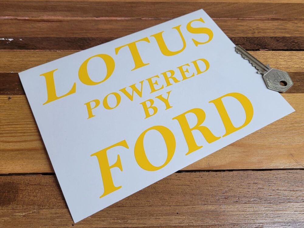 Lotus Powered By Ford Cut Vinyl Sticker - 7"
