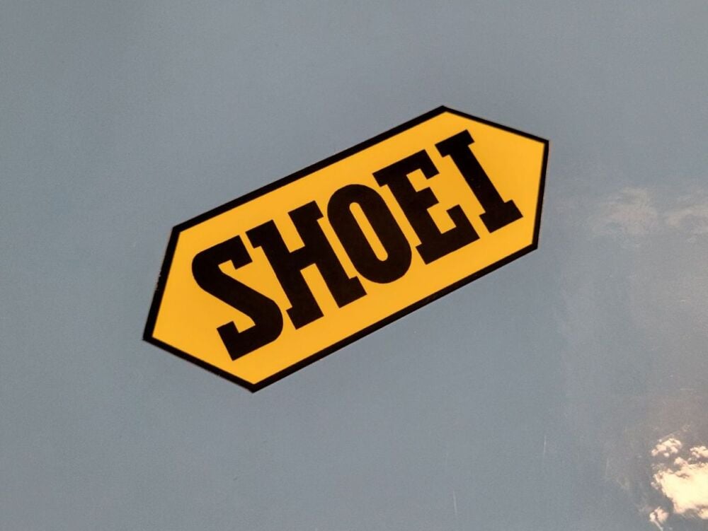Shoei Black & Yellow Shaped Stickers - 55mm Pair