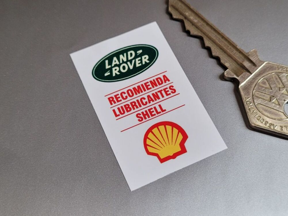 Land Rover Recommends Shell Oil Sticker - 2"