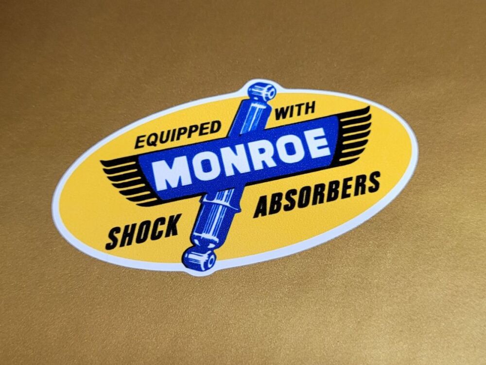 Monroe Equipped With Shock Absorbers Sticker - 6" or 8"