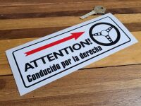 Attention! Conducido por la derecha. Caution Right Hand Drive in Spanish Sticker - 8