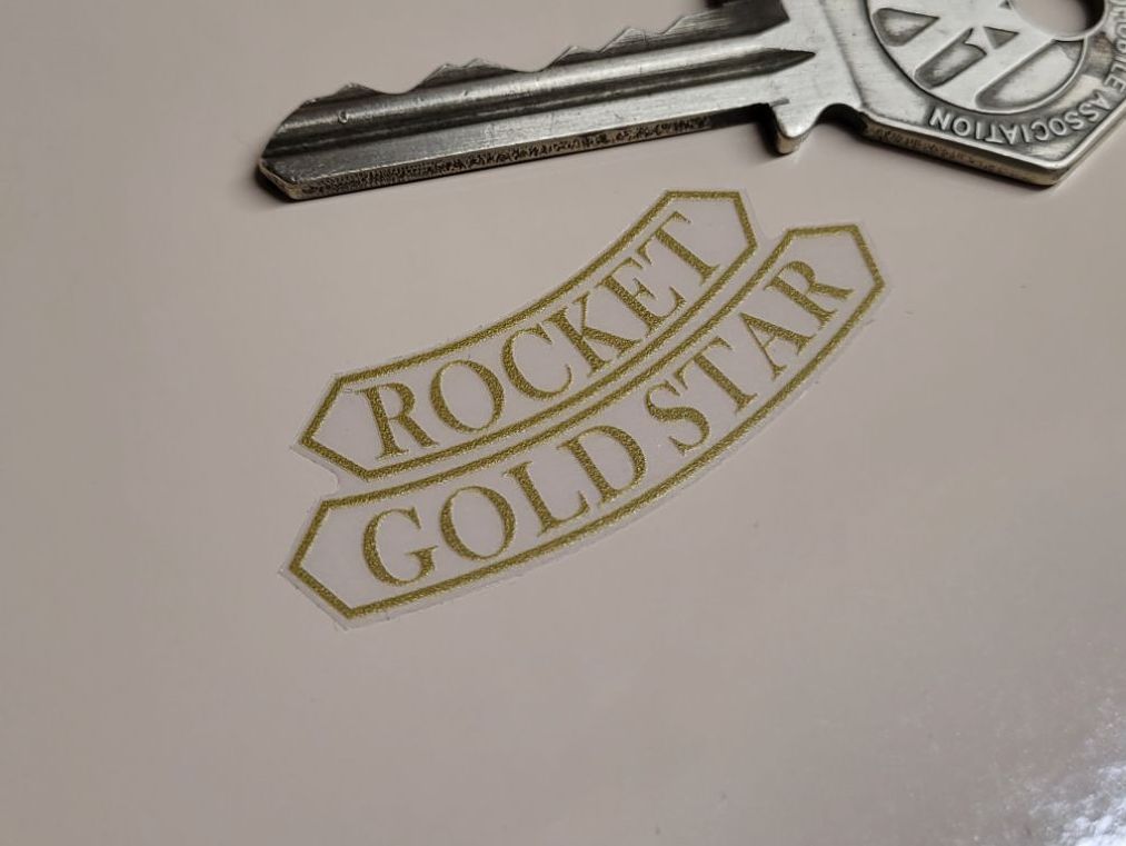 BSA Rocket Gold Star Number Plate Sticker - 1.75"