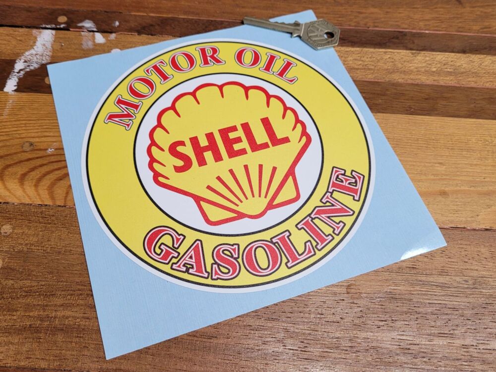 Shell Motor Oil Gasoline Globe Style Sticker - 6.25"