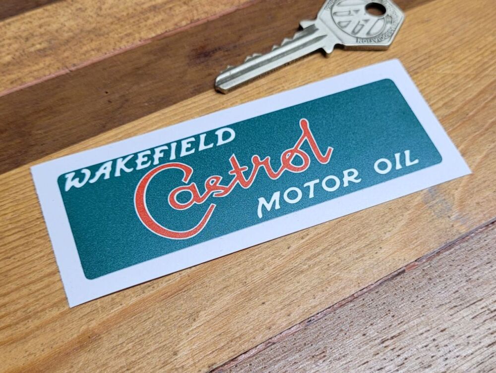 Castrol Wakefield Small Oblong Sticker - 3.75