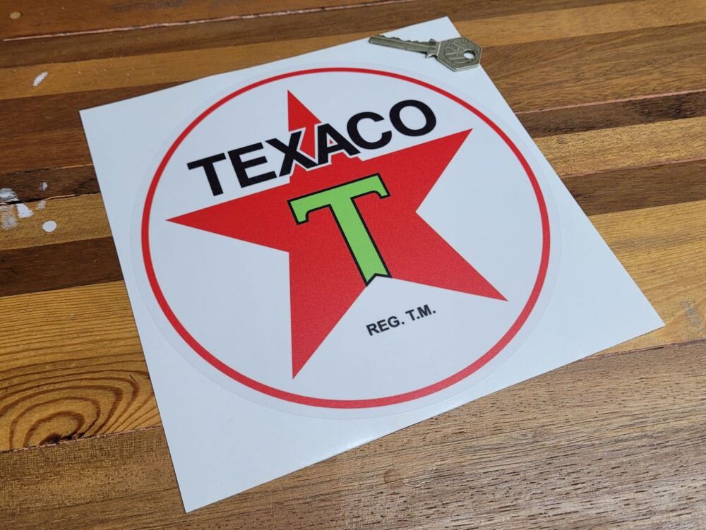 Texaco Green T & Star Globe Sticker - 6" or 8"