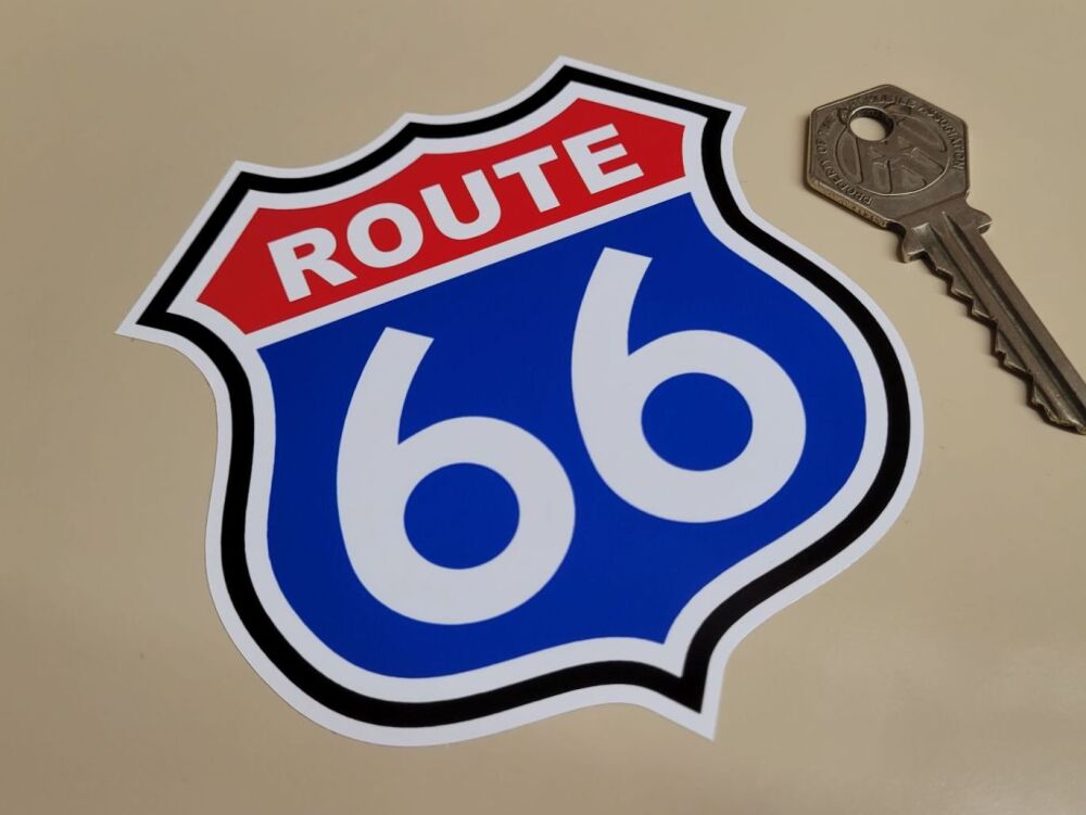 Route 66 Red & Blue Shield Sticker - 4