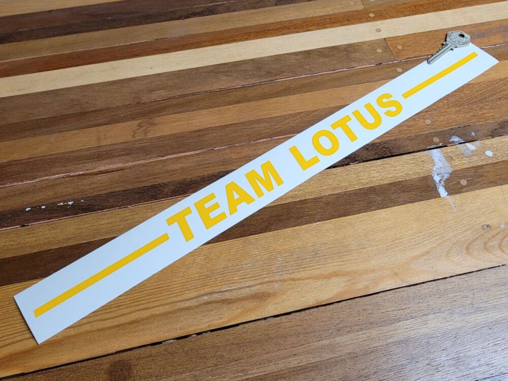 Team Lotus Plain Text & Line Cut Vinyl Sticker - 18.5"
