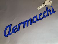 Aermacchi Cut Text with Black Outline Stickers - Various Colours - 4.75