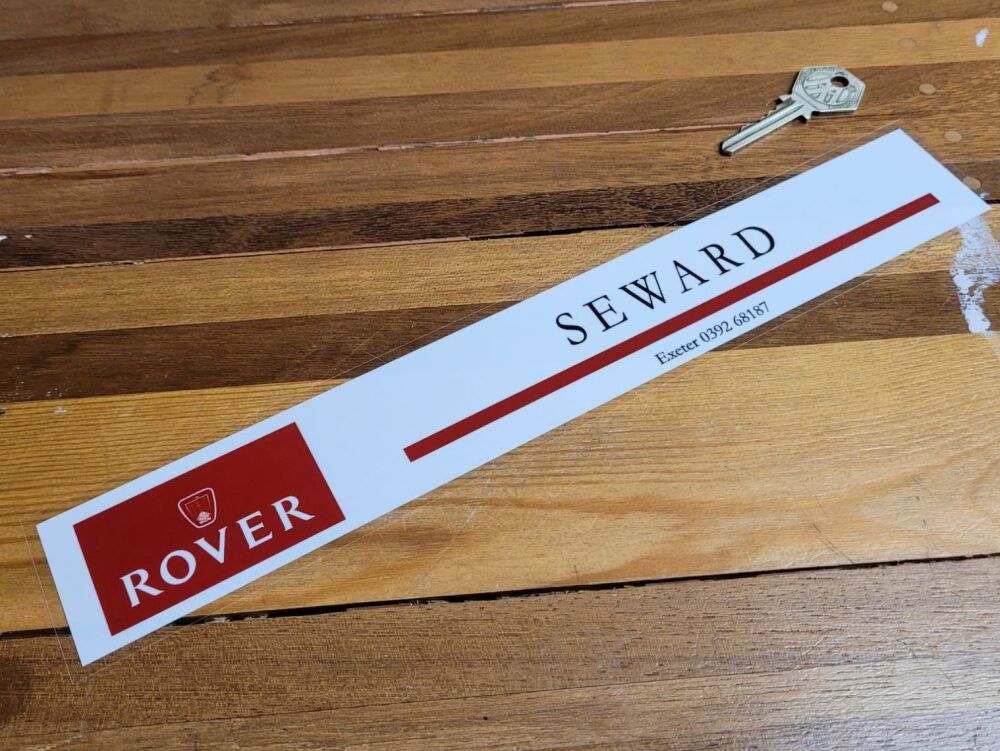 Rover Dealer Window Sticker - Seward, Exeter - Style 2 - 12"