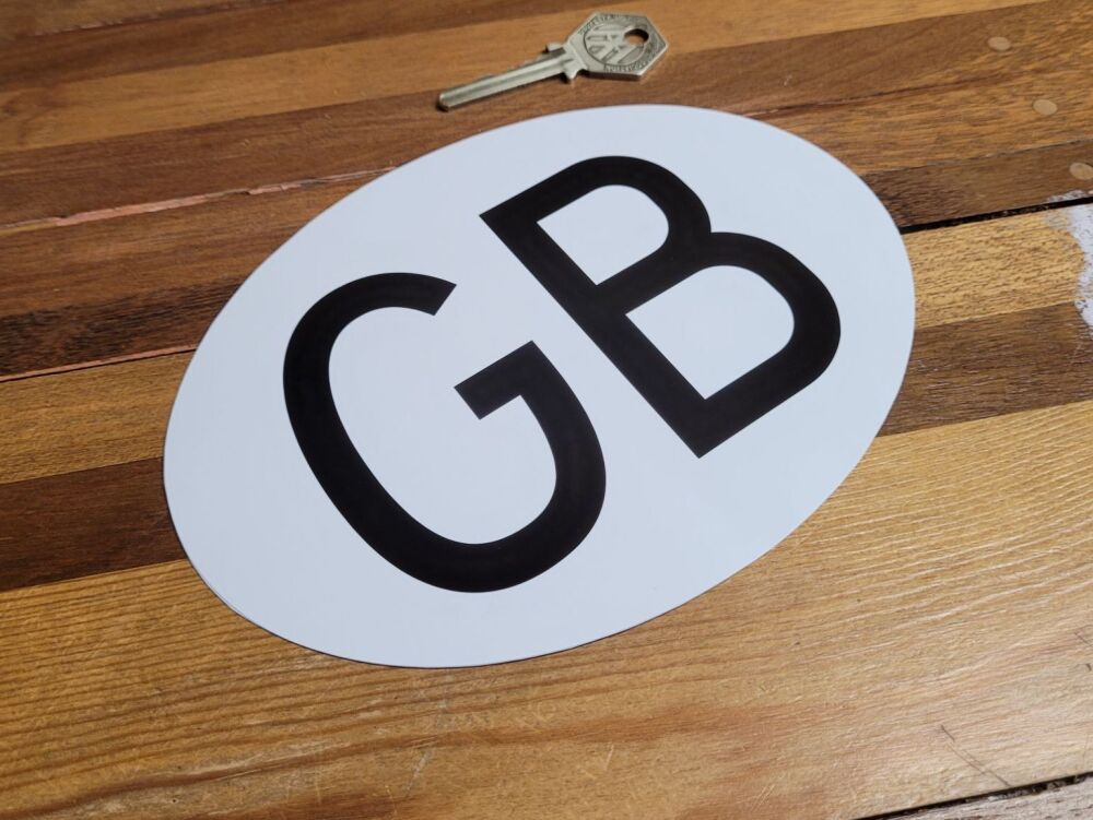 GB Cut Vinyl Text & Oval ID Plate Sticker - 7"