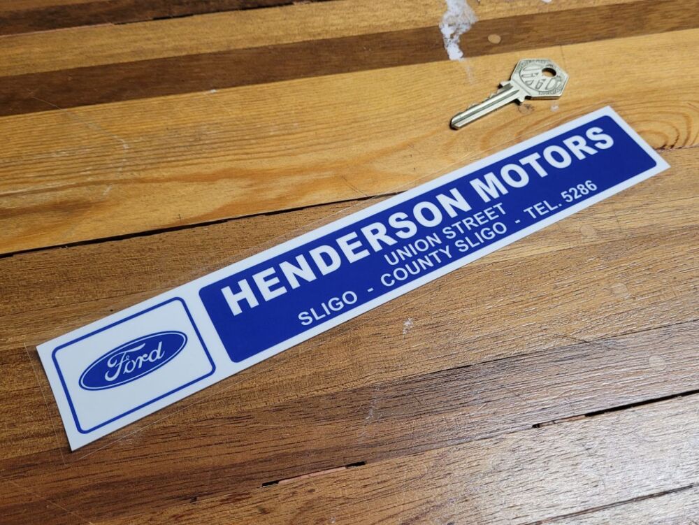 Henderson Motors, County Sligo, Dealer Window Sticker - 10