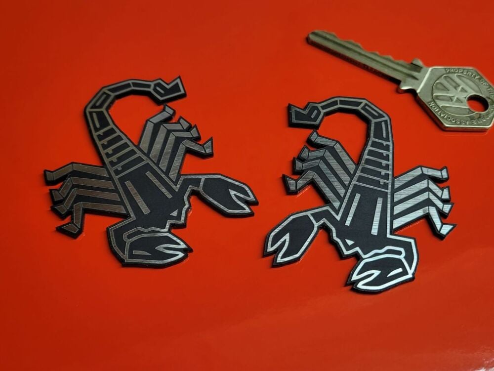 Abarth Scorpion Later Style Self Adhesive Car Badges - 2.25" Pair