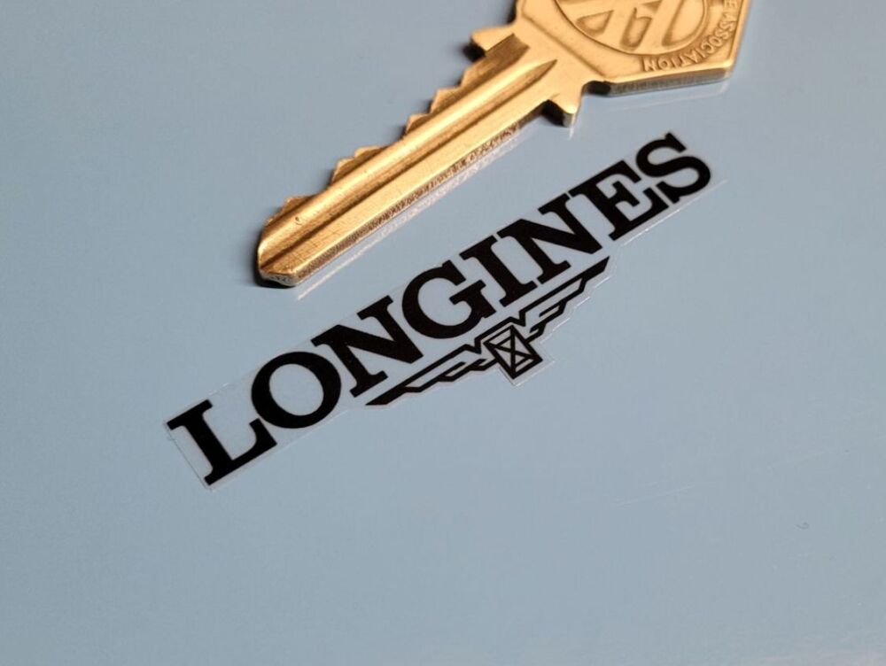 Longines Black & Clear Stickers - 2.25" Pair