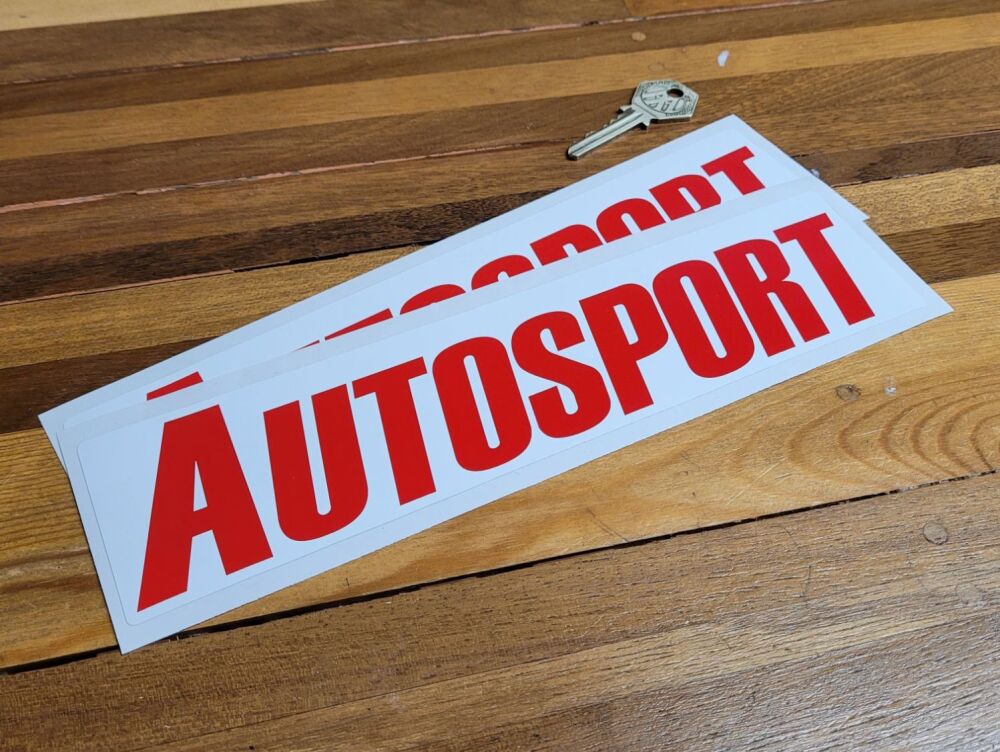 Autosport Text Stickers - 10" Pair