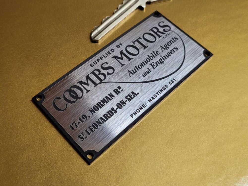 Coombs Motors Automobile Agents & Engineers Dealer Badge - 3