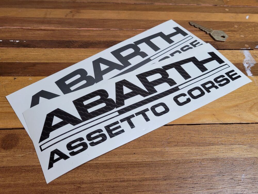 Abarth Assetto Corse Cut Vinyl Sticker - 9.75