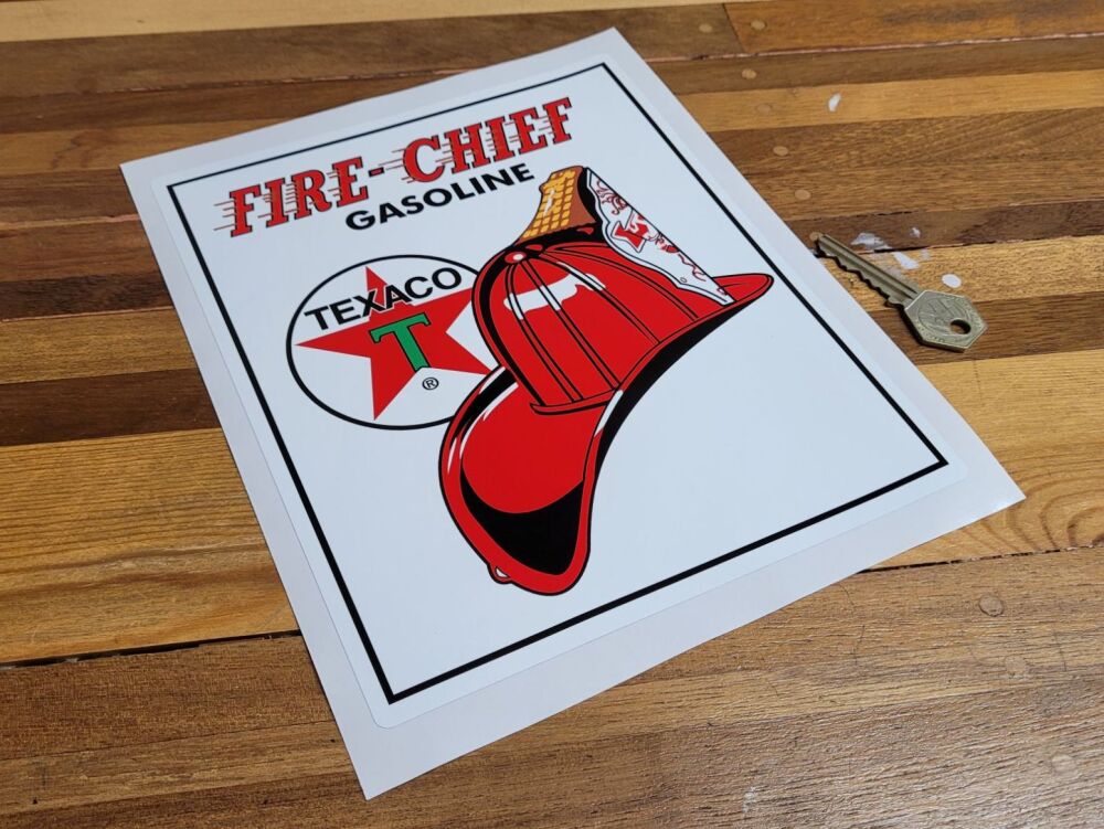 Texaco Fire Chief Oblong Sticker - 7.5" or 9"
