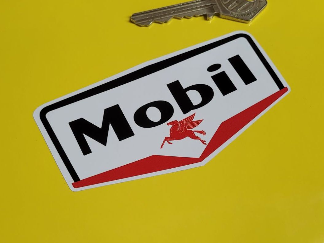 Mobil Gas Station Stickers - 4", 7", or 8" Pair