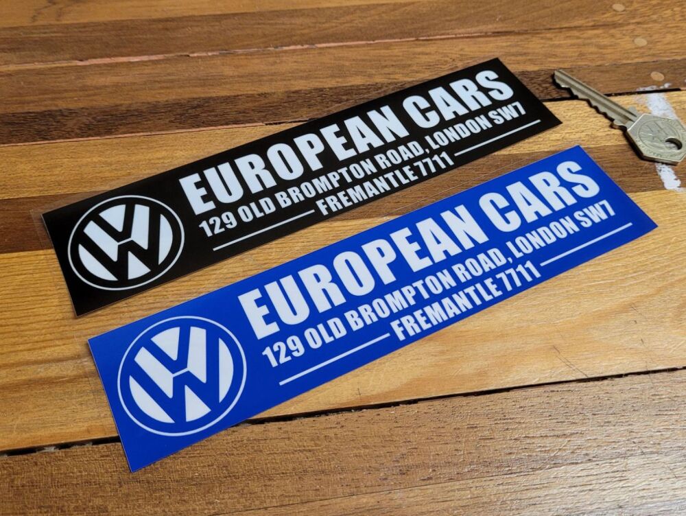VW Dealer Window Sticker - European Cars London - 8