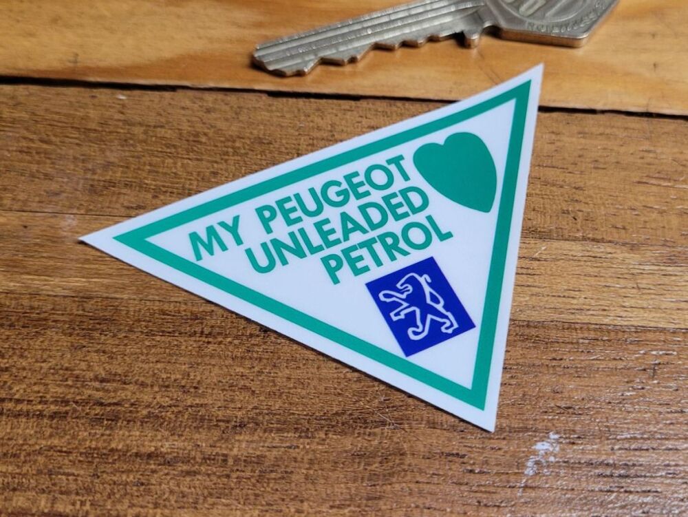 Peugeot Unleaded Petrol Window Sticker - 3"
