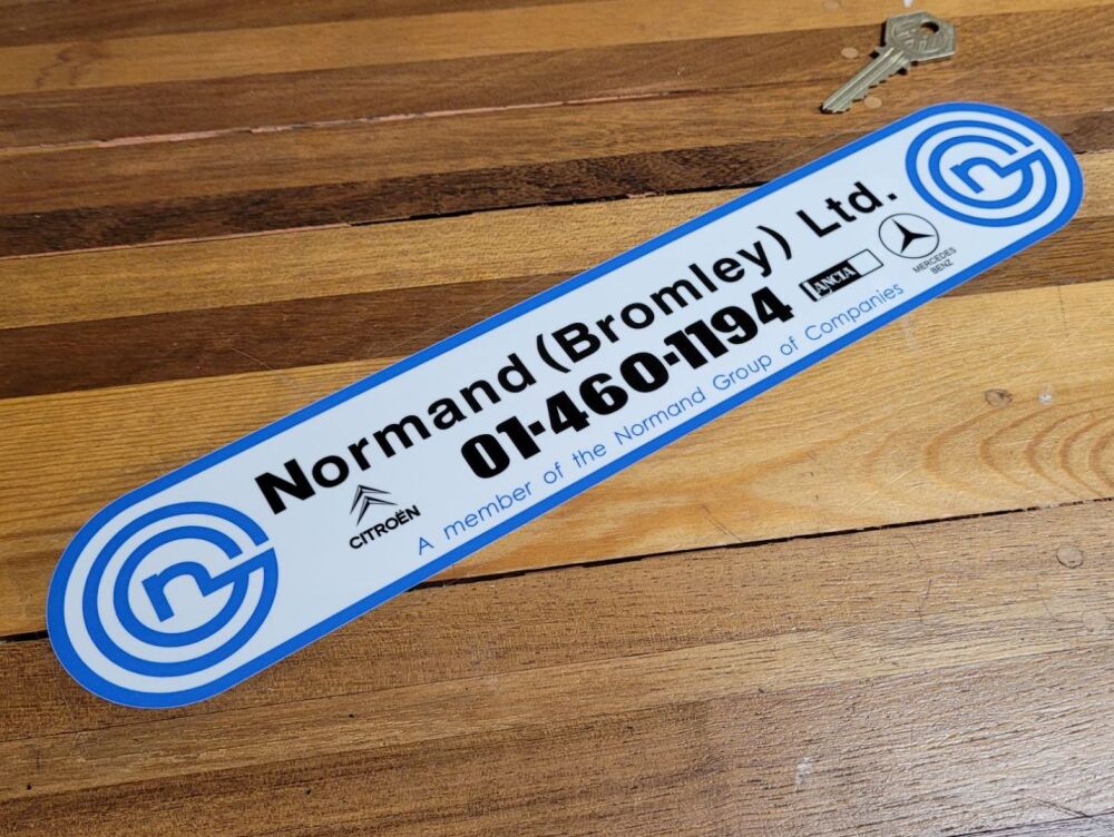 Normand (Bromley) Ltd Mercedes, Citroen, & Lancia Dealer Sticker - 13"