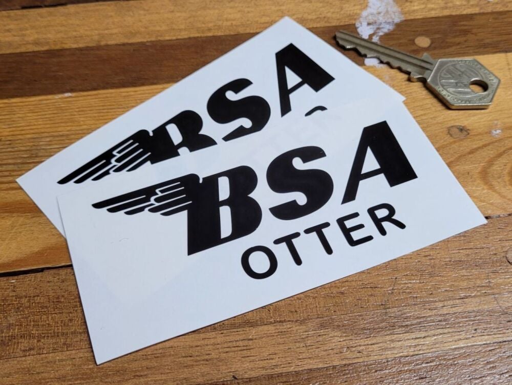 BSA Otter Cut Vinyl Frame Stickers - 4" Pair