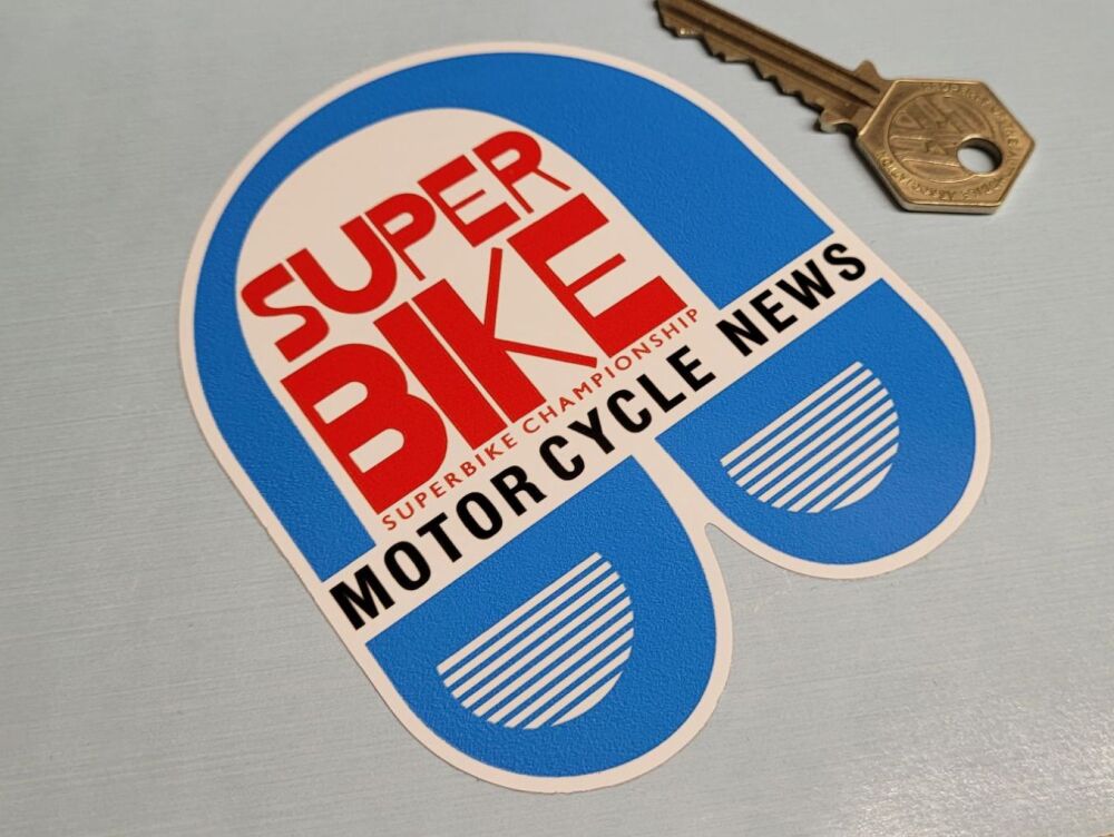 Super Bike Superbike Championship Motor Cycle News Stickers - 4.25" Pair