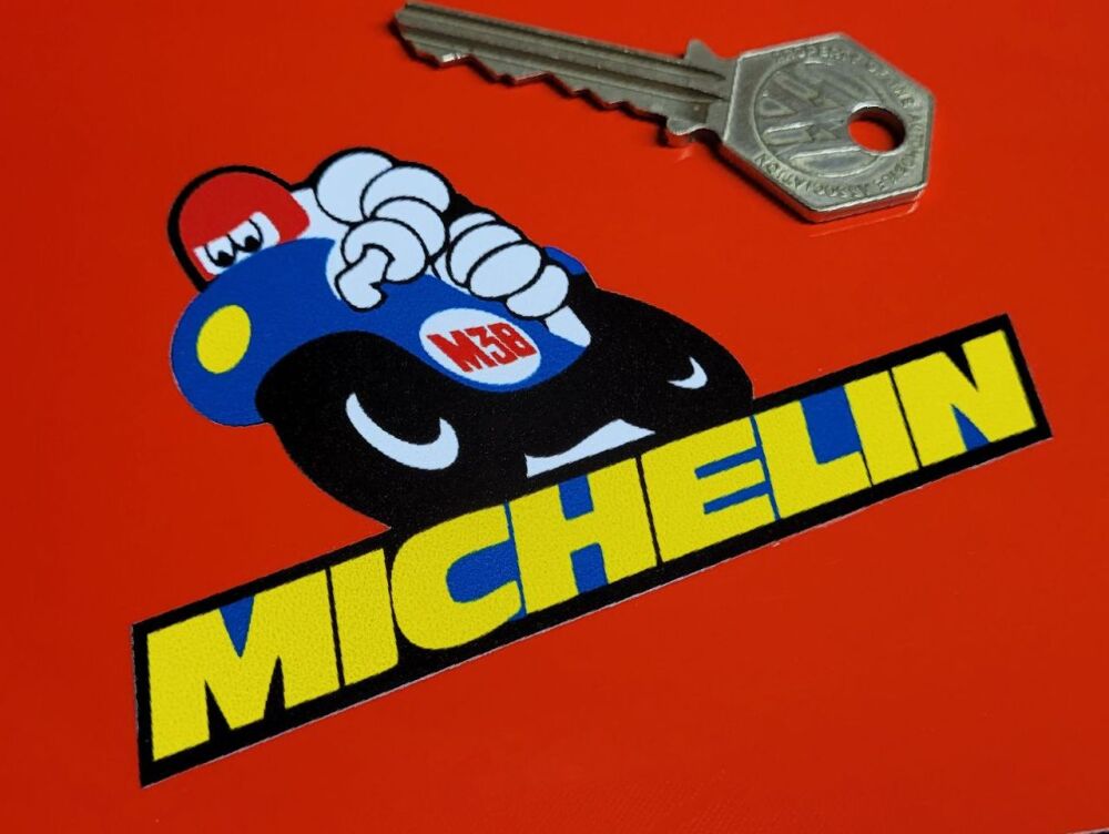 Michelin Bibendum M38 Motorbike Stickers - 4" Pair