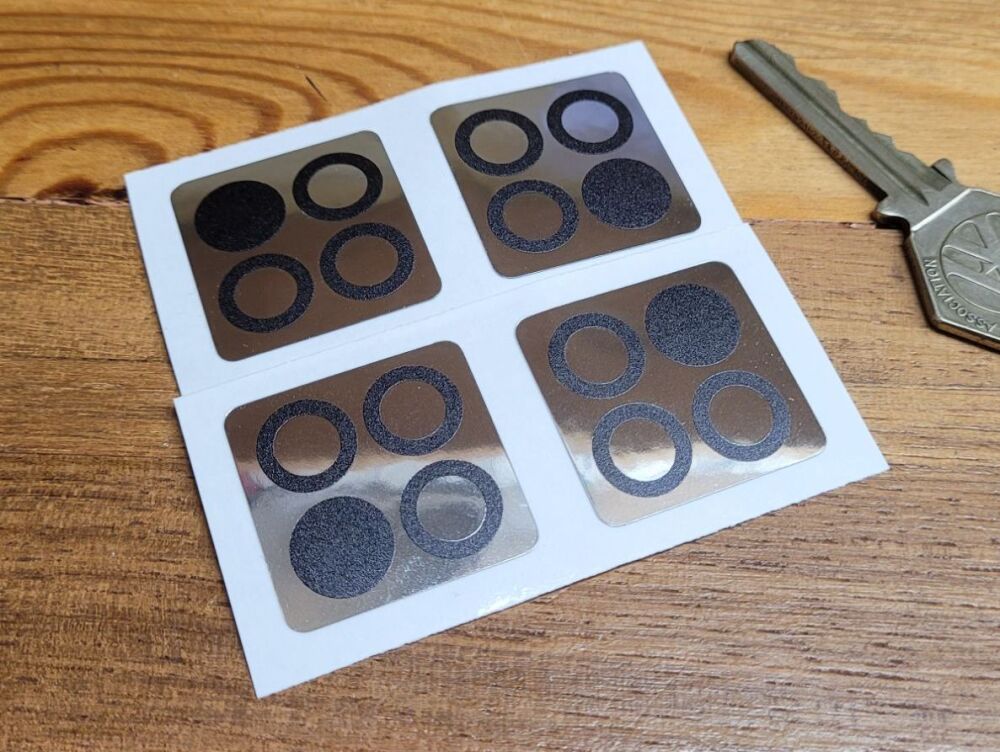 Hob Cooker Ring Label Stickers - 30mm - Set of 4