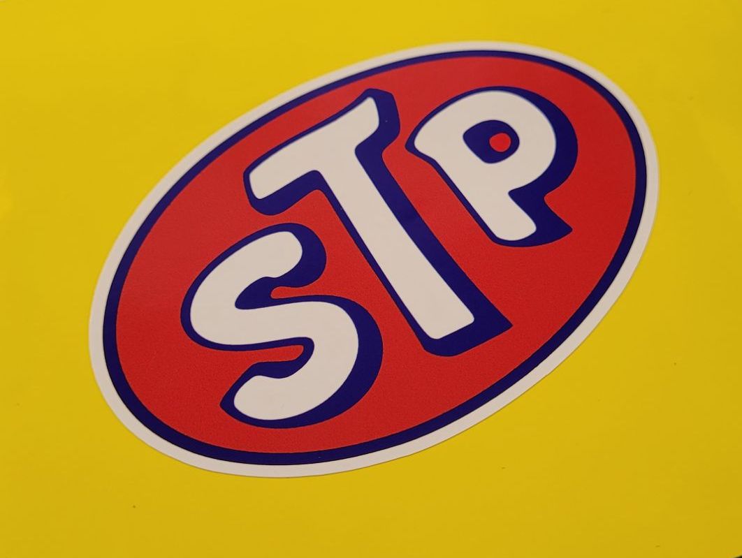 STP Oval Stickers - Various Sizes - Pair