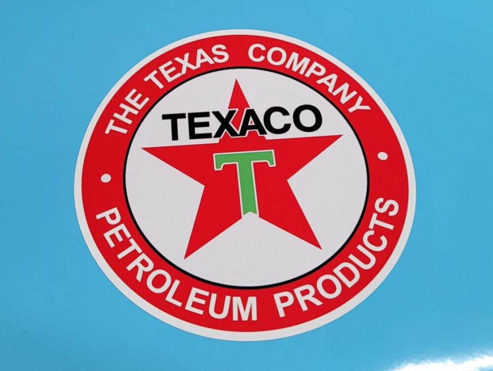 Texaco Petroleum Products Circular Stickers - 3" or 3.5" Pair