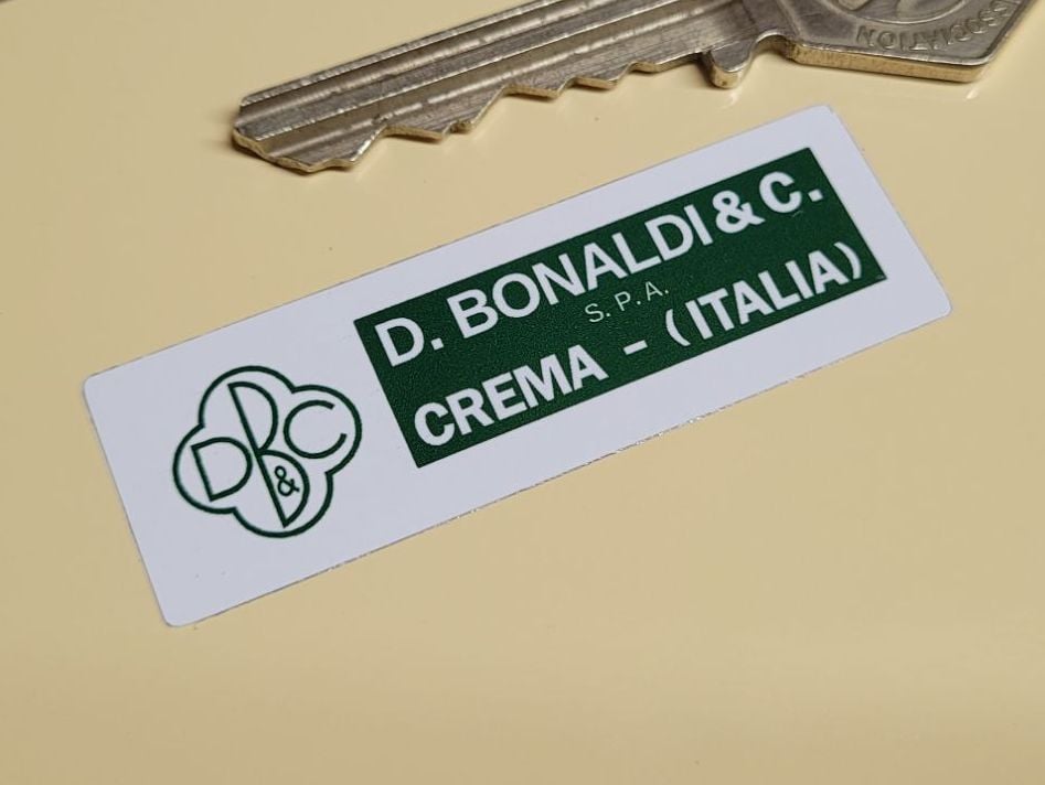 D. Bonaldi & C. Crema Italia Green & White Servo Sticker - 56mm