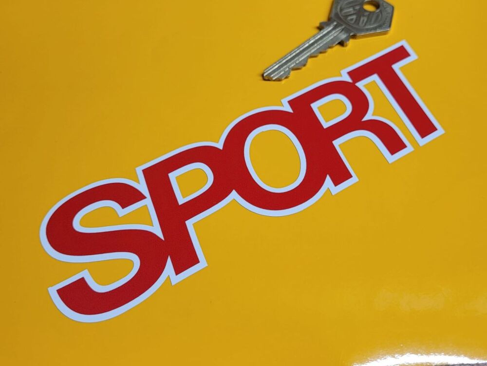 Shell Sport Text Stickers - 6" or 9" Pair