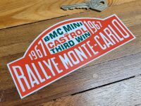 BMC Mini & Castrol Third Win 1967 Monte-Carlo Rallye Winner Plate Sticker - 6