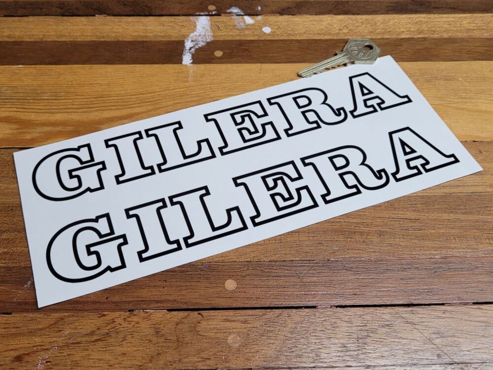 Gilera Cut Text Outline Style Stickers - 9.25