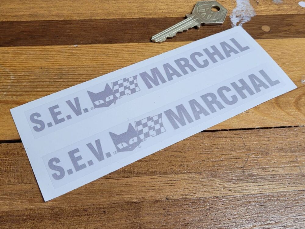 SEV Marchal Grey on Clear Oblong Stickers - 6