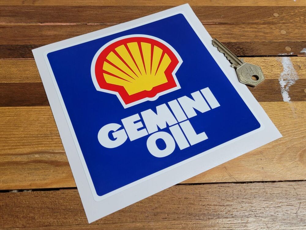 Shell Gemini Oil Square Style Sticker - 6"