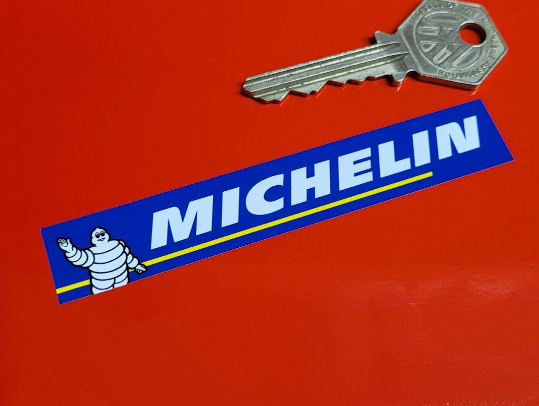 Michelin Text & Waving Bibendum Oblong Stickers - 4
