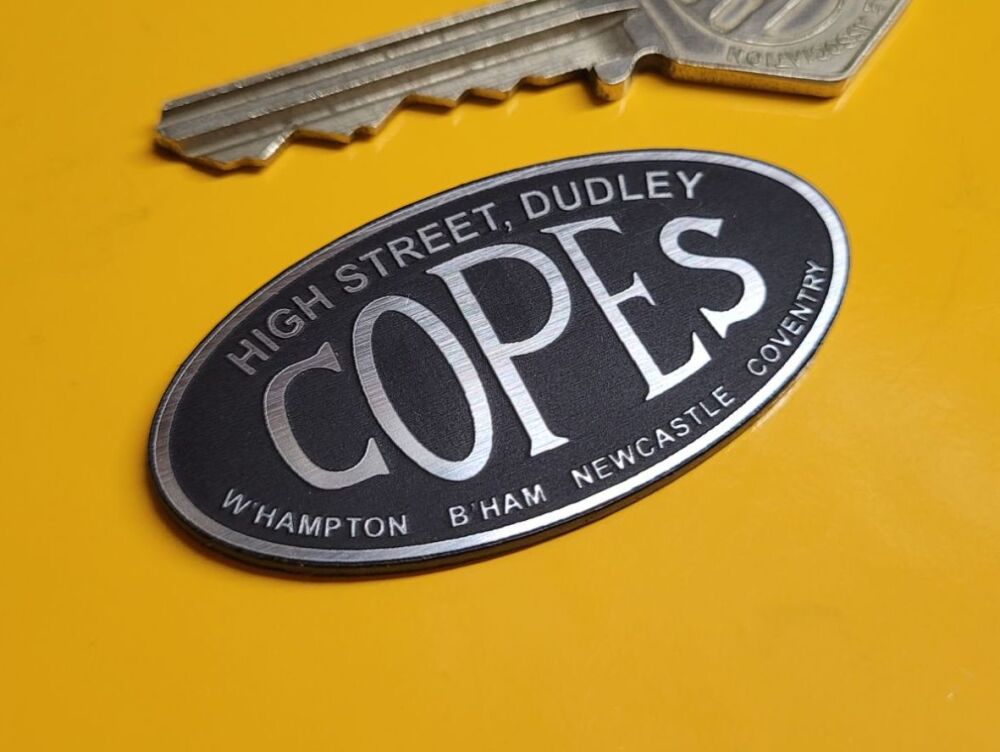 Copes, High Street, Dudley - Motorcycle Dealers Self Adhesive Badge - 2"