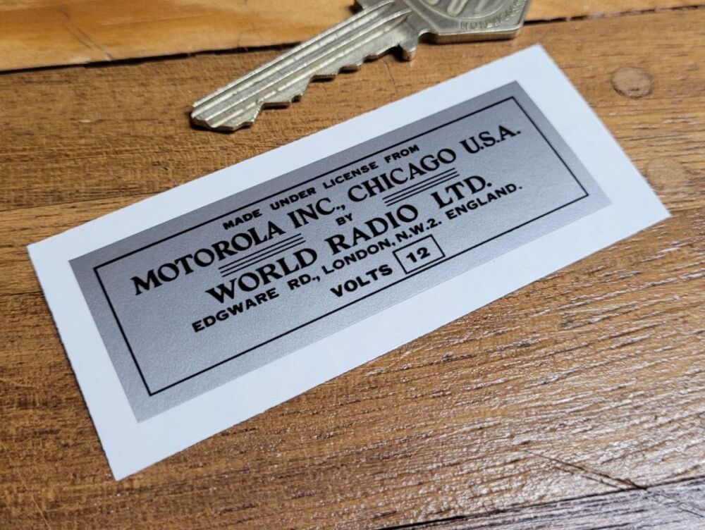 Motorola & World Radio Sticker - 72mm