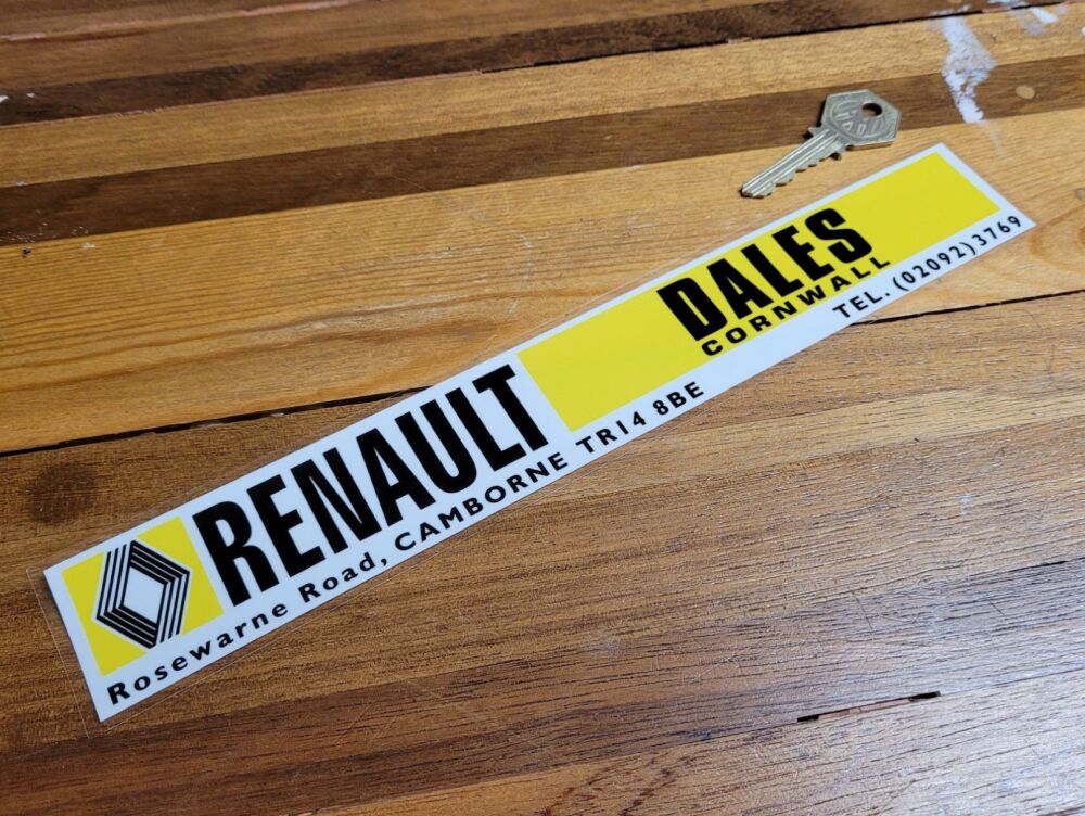 Renault Dealer Sticker - Dales Cornwall - 11.25