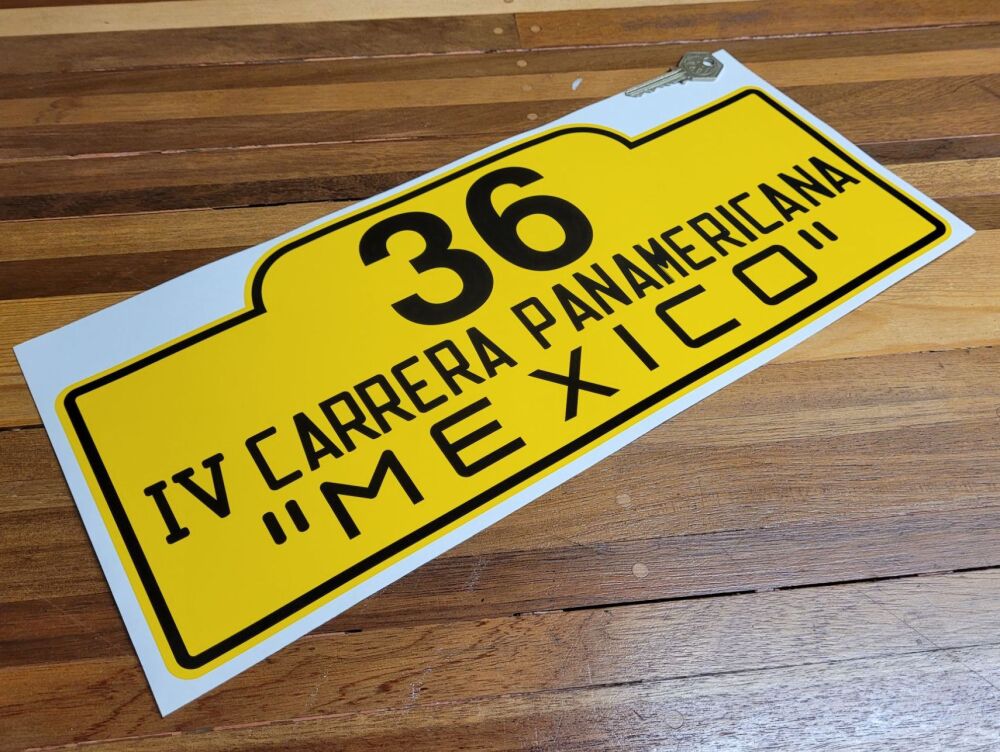Carrera Panamericana Mexico IV #36 Rally Plate Sticker - 400mm