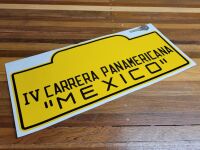 Carrera Panamericana Mexico IV Rally Plate Sticker - 400mm