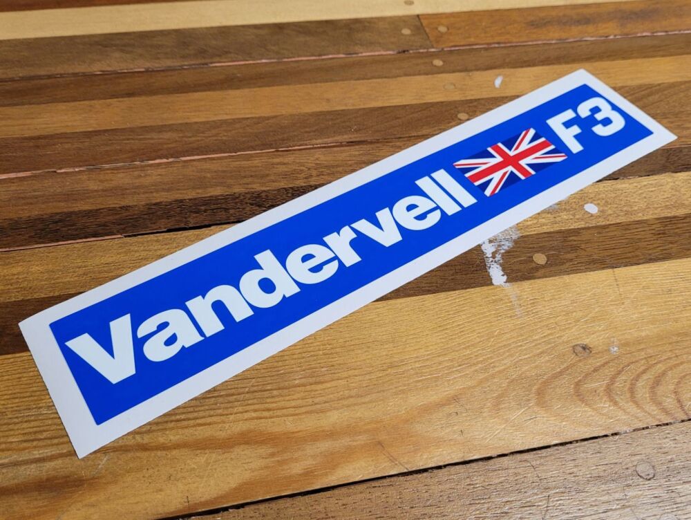 Vandervell Union Jack F3 Oblong Sticker - 23