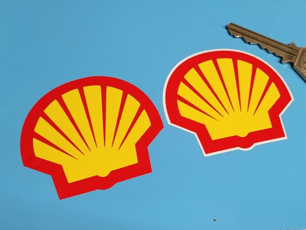 Shell Modern Logo Stickers - 2.5", 3", 4", 5.5", or 6" Pair