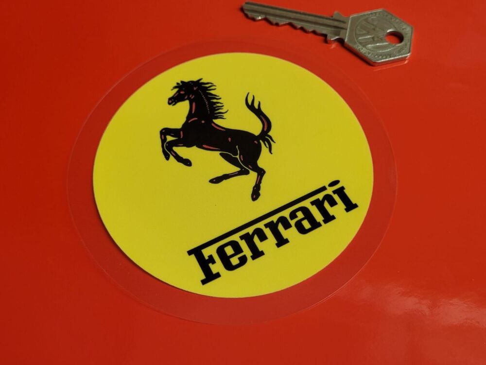 Ferrari Tax Disc Holder Style Sticker - 4"/100mm