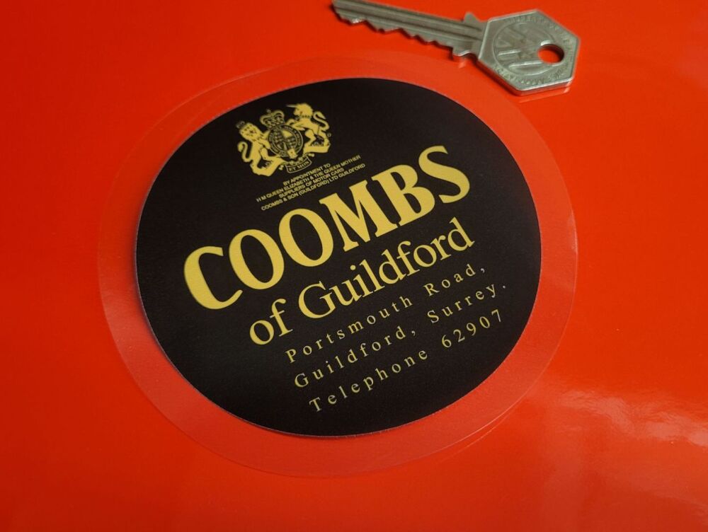 Coombs of Guildford Dealer Window Sticker - 4"/100mm